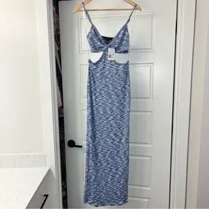 forever 21 blue and white dress Floral Print A-Line Mini Dress